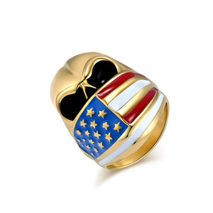 Skull <b>Ring</b> <b>Titanium</b> Steel Silver Gold <b>Black</b> Skeleton Design Men's Fashion Jewelry Gift Hip Hop Style - Product Image 5