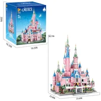 Kit de construction de briques à petites particules 9963 pièces, Villa de rêve Princesse, Château Panlos à assembler, Jouets de construction DIY
