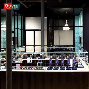 Diseño de tienda Dispensario Estante de exhibición minorista Estantes de vidrio Escaparate de tienda de humo - Product Image 1