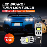 Accessoires de voiture Ampoule LED T10 4,5W Blanc Jaune Orange Non-polarité Feu stop Clignotant pour voiture universelle