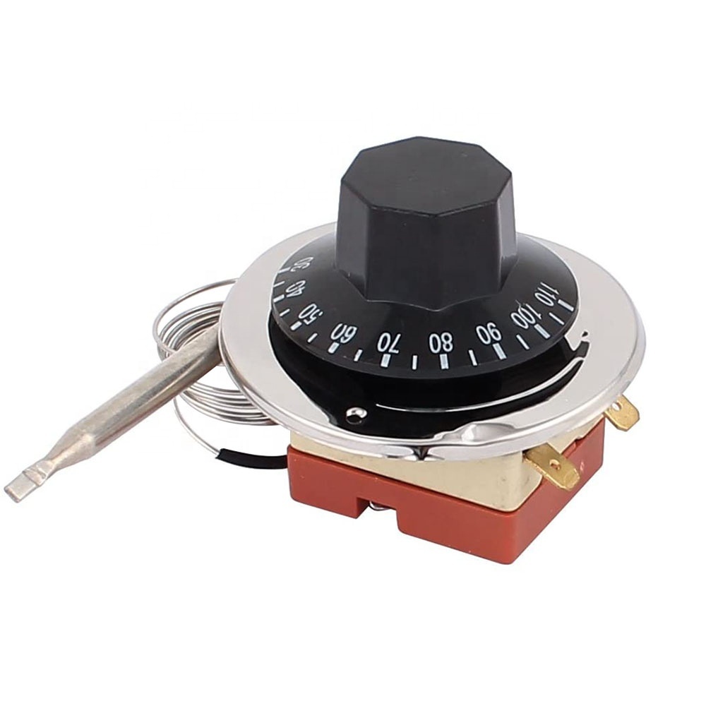 Thermostat Mécanique Réglable 0-60°C - Bouton Rouge Compact Pour Chauffage, Ventilateur Et Contrôle Température