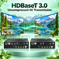 Extender KVM 4K UHD HD-MI HDBaseT3.0 100M Video Tanpa Kompresi 24V PoC Dua Arah Hanya Membutuhkan Satu Adaptor Daya