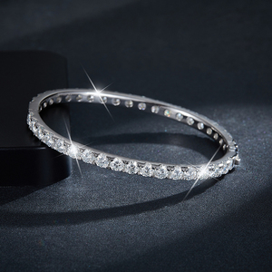 Wholesale Price 4mm Moissanite <b>Tennis</b> <b>Bracelet</b> Classic Style Synthetic Dia Bangle Ready to Ship for Christians - Product Image 4