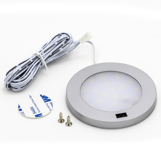 LED Under Cabinet Puck Light 12V Round 2700K Dimmable IR Sensor Kitchen Use 3-Year Warranty CE&ROHS
