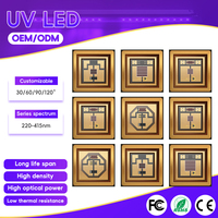 Fabrication d'LED UV UVA UVB UVC 235nm-425nm, base en cuivre ALN, LED SMD3535 SMD3838, 1W 3W 5W 7W UV SMD