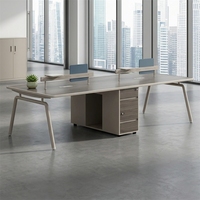 Poste de travail de bureau individuel avec cloison, bureau informatique moderne pour employés, ensemble de mobilier de direction de luxe, vente en gros