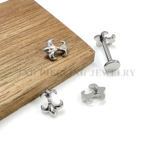 ASTM F136 Titanium Labret <span class=keywords><strong>Tragus</strong></span> Piercing Punk Style Plaqué Or Top Body Accessoire pour Mariage ou Fiançailles - Product Image 3