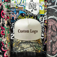 Casquette de baseball camouflage 5 panneaux unisexe pour streetwear vintage et activités de plein air
