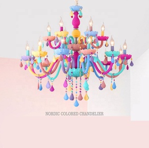 2018 la iluminación bello más popular candelabro de macarrón de cristal <span class=keywords><strong>moderno</strong></span> - Product Image 3