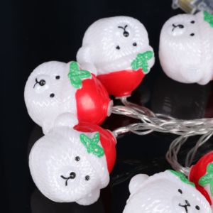Mini cadena de luces para interiores de 1,5 m con <span class=keywords><strong>LED</strong></span> de fruta, fresa y uva para iluminación de fiesta navideña