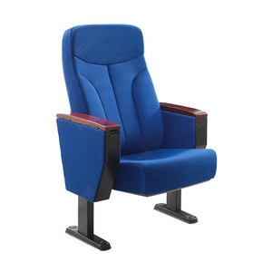 Silla de Teatro Manwa Expo HB670 Azul Palo de Rosa con Reposabrazos para Uso en Auditorios y Escuelas - Product Image 1