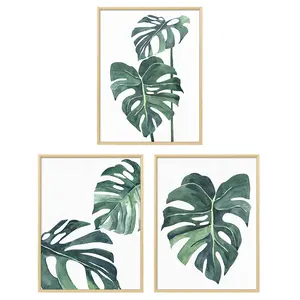 Eaglegits-Cuadro de plantas nórdicas, Decoración de mesa, Mural, colgadores de pared, arte, decoración, 3 piezas, en Stock