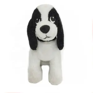 Cute plush Paula dog toy high quality stuffed animal doll white black dog mini toy plush dog