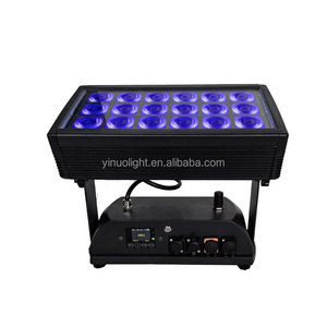 Projecteurs de scène extérieurs étanches en aluminium IP65 à batterie, projecteur LED City Washer 18*20W RGBWAUV 6-en-1, spectacles lumineux dynamiques, contrôle DMX/WiFi - Product Image 6