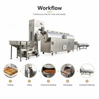 Ligne de production commerciale continue de noix de cajou et de graines de tournesol, équipement de torréfaction, prix de la machine.