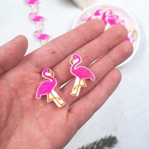 <span class=keywords><strong>Comprar</strong></span> juguetes de dentición sin BPA DIY llavero con cuentas pluma Rosa flamenco cuentas focales personalizadas para bolígrafos - Product Image 4