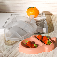 Moule en silicone LEQU Happy And Fun pour plateau en résine (motifs pomme, poire, écureuil, châtaigne) – Idéal pour la décoration de bureau et la fabrication de bonbonnières
