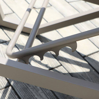 Chaise longue de jardin en aluminium pour villa, hôtel, complexe hôtelier, piscine, plage