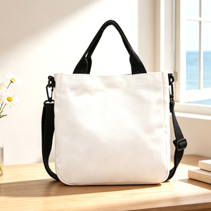 Bolso Bandolera de Lona Sublimable para Transferencia Térmica, Mini Bolso Tote DIY, 4 Colores, Cierre Magnético, Correa Ajustable, Venta al Por Mayor, Regalo - Product Image 3