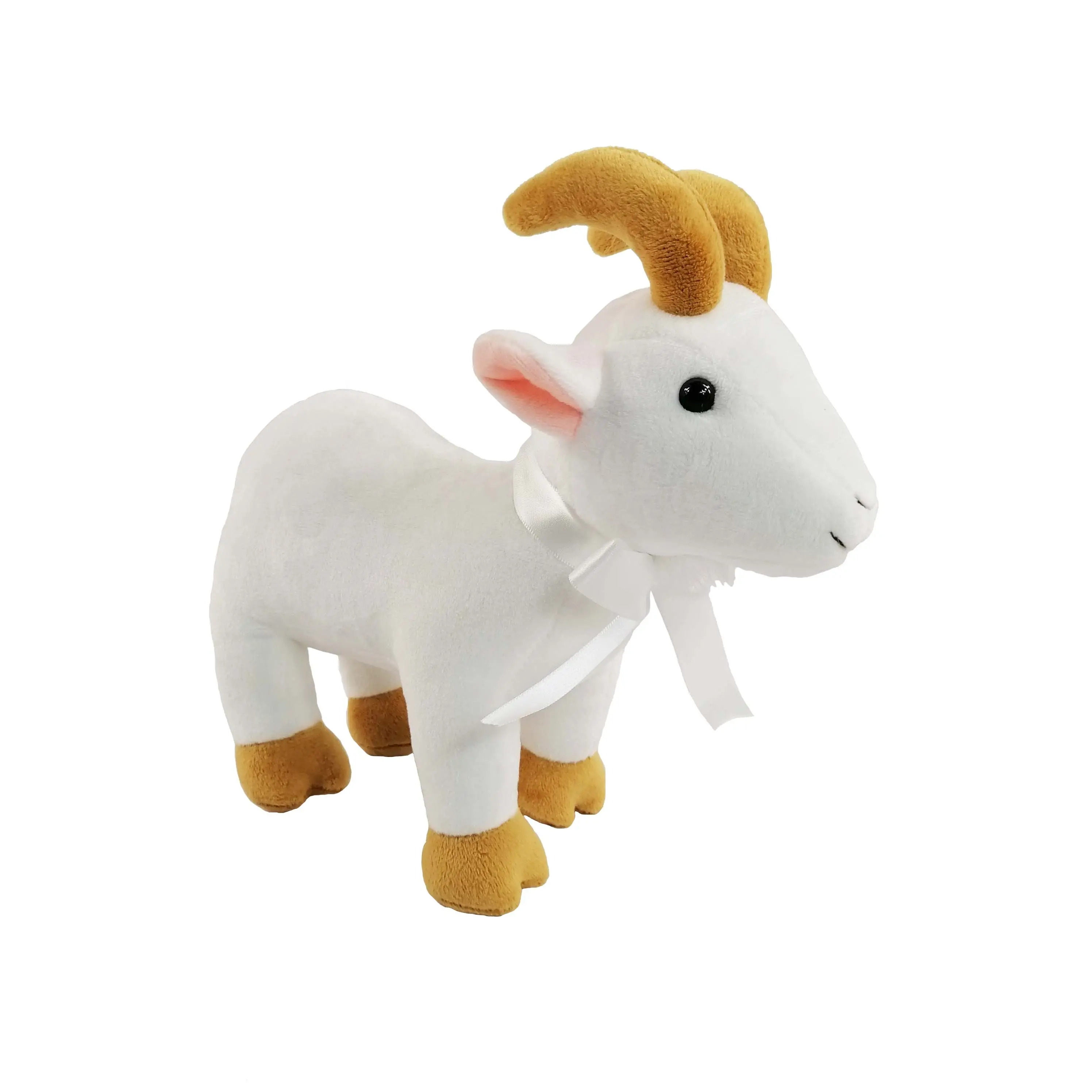 Peluche personnalisée animaux bébé jouet unisexe doux chèvre mouton PP coton rempli mignon peluche pour les 8-13 ans