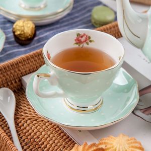 15pcs Fine Bone China Cup Kit <b>Dinnerware</b> <b>Sets</b> Eco-Friendly Art Decor Red <b>for</b> Restaurants - Product Image 2