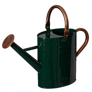 Dark Green Galvanized Heavy Duty Iron Watering Can for Outdoor Garden <b>Plant</b> Use 2 gallon Water can Farmhouse Style Watering Can - Product Image 3