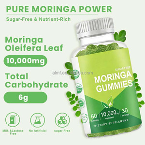 Gummies de <span class=keywords><strong>Moringa</strong></span> sans sucre, marque privée OEM, 10000mg, 60 unités, végétaliennes, sans OGM, complément alimentaire, fabricant certifié GMP - Product Image 2