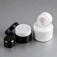 En stock – Pots cosmétiques en gel UV blancs et noirs, pots de peinture, emballages personnalisés en plastique pour soins de la peau, sérigraphie 5g 10g 15g 30g 50g
