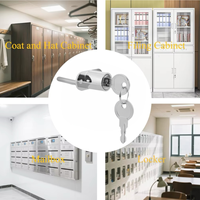 Serrure de tiroir à triple verrouillage 288 en alliage de zinc, durable, avec clé, pour chambre, salle de sport, extérieur, hôtel, entrée d'école