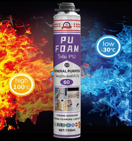 Mastic isolant thermique en mousse PU insonorisant et ignifuge pour les joints des tuyaux CVC et l'installation des fenêtres, séchage rapide