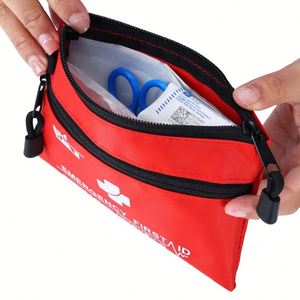Trousse de premiers secours portable et étanche en EVA rouge durable, grande capacité, pour la maison, les voyages et les activités de plein air, personnalisable - Product Image 1