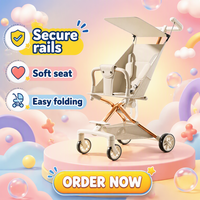 Poussette bébé pliable 3-en-1 en alliage d'aluminium léger et luxueux, chariot pour nouveau-né, capacité de charge de 20 kg pour enfants
