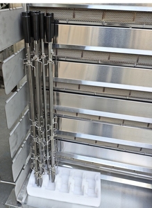 Rôtissoire à poulet en acier inoxydable à gaz, <span class=keywords><strong>6</strong></span> broches, rotation automatique, contrôle de la température avec lumière/ventilateur, grande capacité pour rôti de bœuf, agneau - Product Image 4