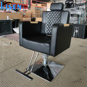 Sillas de Barbero Hidráulicas Nuevas Kisen, Profesionales, Negras, para Salón de Belleza y Peluquería - Product Image 2