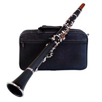 China OEM Wind Instruments Direct Sales Flat Metal Good Sound Clarinet Flat B 17 Key Classical Black Color