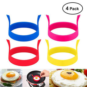 Lebensmittelechte Silikon-Eierpfanne mit Doppelgriffen, Runde Silikon-Eierpfanne, DIY Runder Eierbratring - Product Image 2