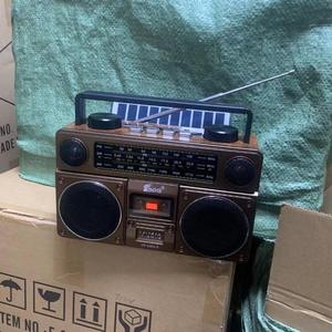 Retro 1980s Boombox Cassette Recorder AM FM SW Solar Radio BT <b>USB</b> TF 4 <b>Speaker</b> Stereo Portable Audio Device - Product Image 4
