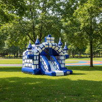 Château Gonflable Commercial Mini Chevalier avec Toboggan – Combo Amusant pour Enfants en PVC, Installation Facile, Certifié CE, Haute Qualité