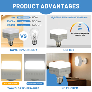 Zhongshan <span class=keywords><strong>Uramis</strong></span> Ampoules LED à économie d'énergie Nouveau produit en forme de T B22 E27 5W 10W 15W 20W 30W 40W PC en aluminium blanc chaud - Product Image 3