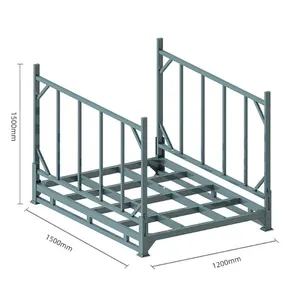 Postes extraíbles plegables de acero de almacén Industrial, estante apilable para almacenar rollos de tela, estante de paleta