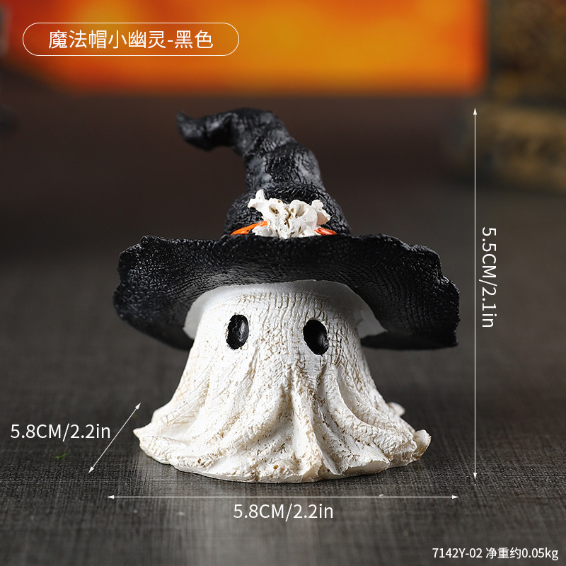 7142Y-02 หมวกวิเศษ Little Ghost - สีดำ