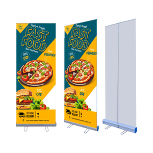 Support de bannière déroulante portable de haute qualité 85x200cm avec pieds en acier personnalisés, imperméable, pour exposition en extérieur, publicité - Product Image 3