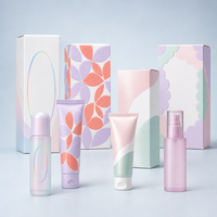 Boîte cadeau en papier artistique avec logo personnalisé, pliable, adaptée aux soins de la peau, aux cosmétiques, aux bougies, aux parfums, aux tasses isothermes, style féminin tendance
