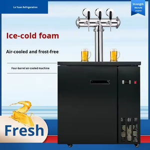 Dispensador de <span class=keywords><strong>Cerveza</strong></span> para Barra, 4 Grifos, 3 Grifos de Líquido, Refrigeración por Aire, Gabinete Refrigerado, Sistema de Congelación para Mantener la Frescura - Product Image 3
