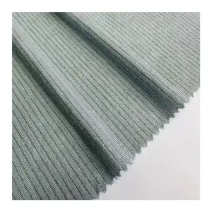 Popular polyester rayon spandex lurex fabric yarn dyed metallic single jersey fabric for swimsuit and dress