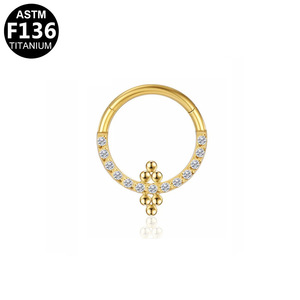 Anneau de nez en titane en forme de lune F136 stérile pour bijoux de piercing unisexe - Product Image 3