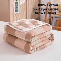 Plaid rayé à carreaux grande taille 200*240CM, couverture douce 100% coton, pour chambre, canapé et chaise