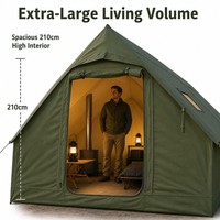 Tente de camping gonflable familiale pour l'extérieur, tissu Oxford, double couche, ouverture automatique rapide