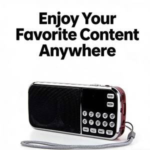 Radio AM/FM rechargeable L-088 avec lecteur de musique MP3, prise en charge des cartes USB/TF et <span class=keywords><strong>son</strong></span> clair et puissant - Product Image 3