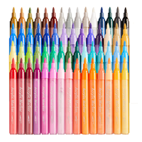 Nouveau produit 60 couleurs de marqueurs de peinture acrylique ensembles de marqueurs d'art à pointe de pinceau pour l'artisanat de bricolage en céramique